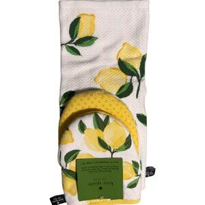 KATE SPADE NEW YORK LEMON PRINT KITCHEN TOWELS & MINI MITTS SET